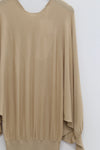 SWAYING/KNIT bat sleeves back slit dress SW24SS2L22 Turmeric PS70